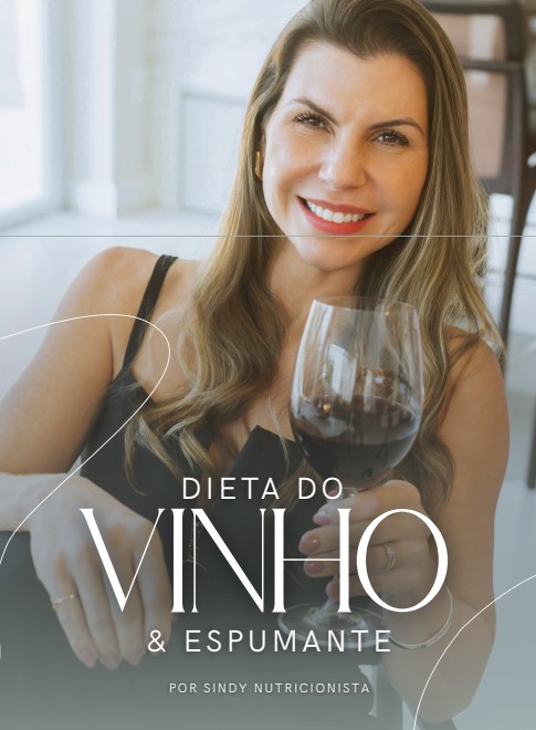 Capa do e-book Dieta do Vinho & Espumante, por Sindy Nutricionista